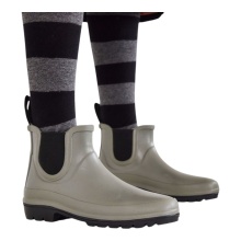 Grand Step Shoes Gummistiefel Vickie (Chelseaboot aus Naturkautschuk) grau Damen